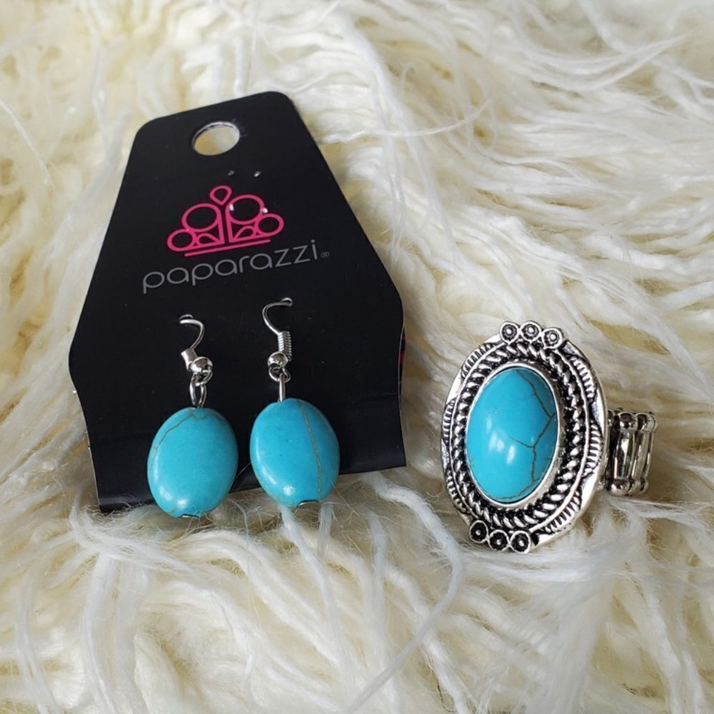 Paparazzi Turquoise Colored Dangle Earrings 🌴